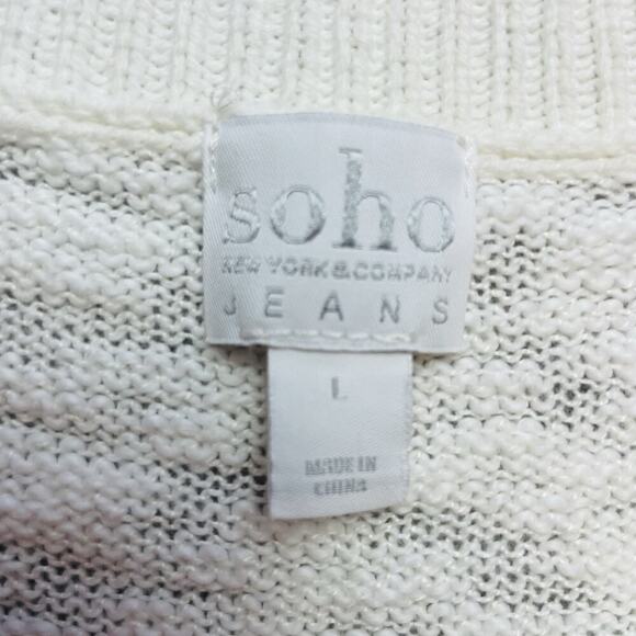 Soho Jeans Patriotic Knit Tank Top Womens L USA Flag Sleeveless Stars Stripes - Picture 3 of 7